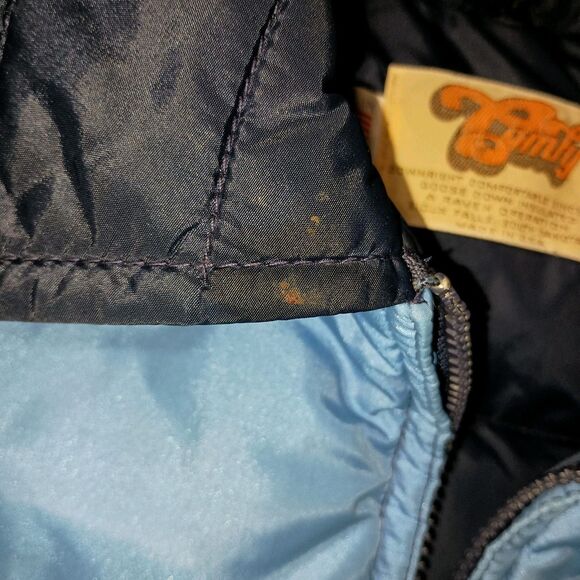 Vintage Comfy Men's Large Western Puffer Vest Goose Down 70's-80's USA Ski Hippy - Picture 8 of 16